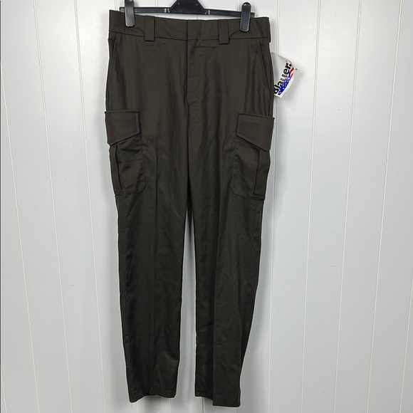 Blauer Pants - Blauer Womens Tactical Pants 10R Brown Cargo Style Twill Weave Silicone Waist